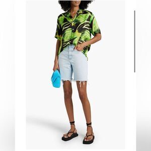 LOUISA BALLOU Weekend Printed Silk Shirt